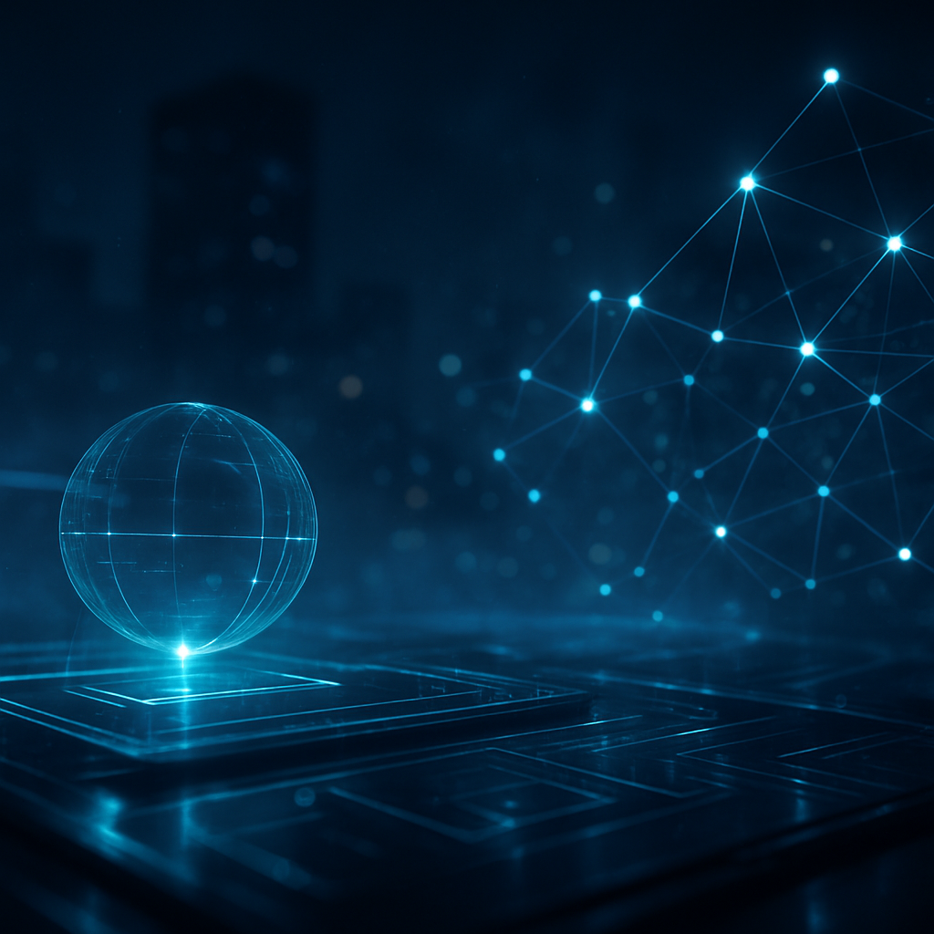 Abstract server network visuals for UpServX