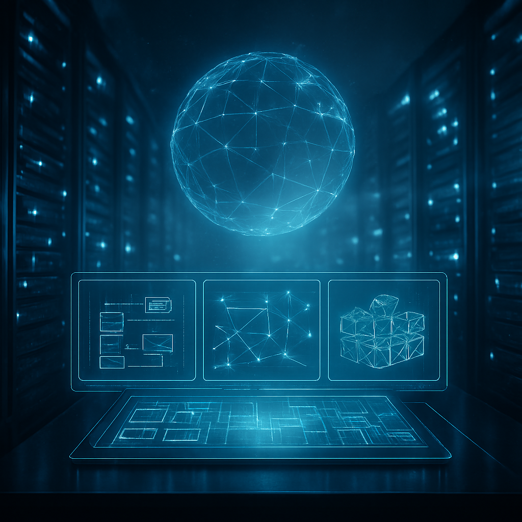 UpServX dark futuristic SaaS dashboard preview